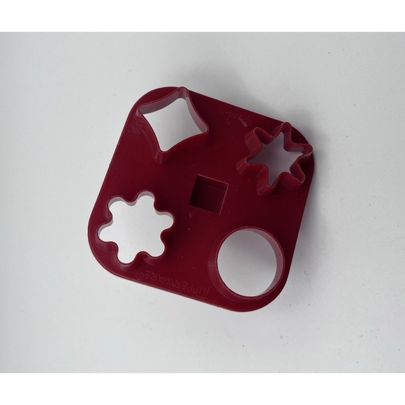 Tupperware Other - Vintage Tupperware 4-in-1 Cookie Cutter - Maroon Red Multi-Shape Press
